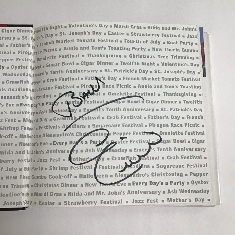 SIGNED Every Day's a Party Emeril Lagasse Cookbook LA Chef HC DJ 1st Ed Vintage